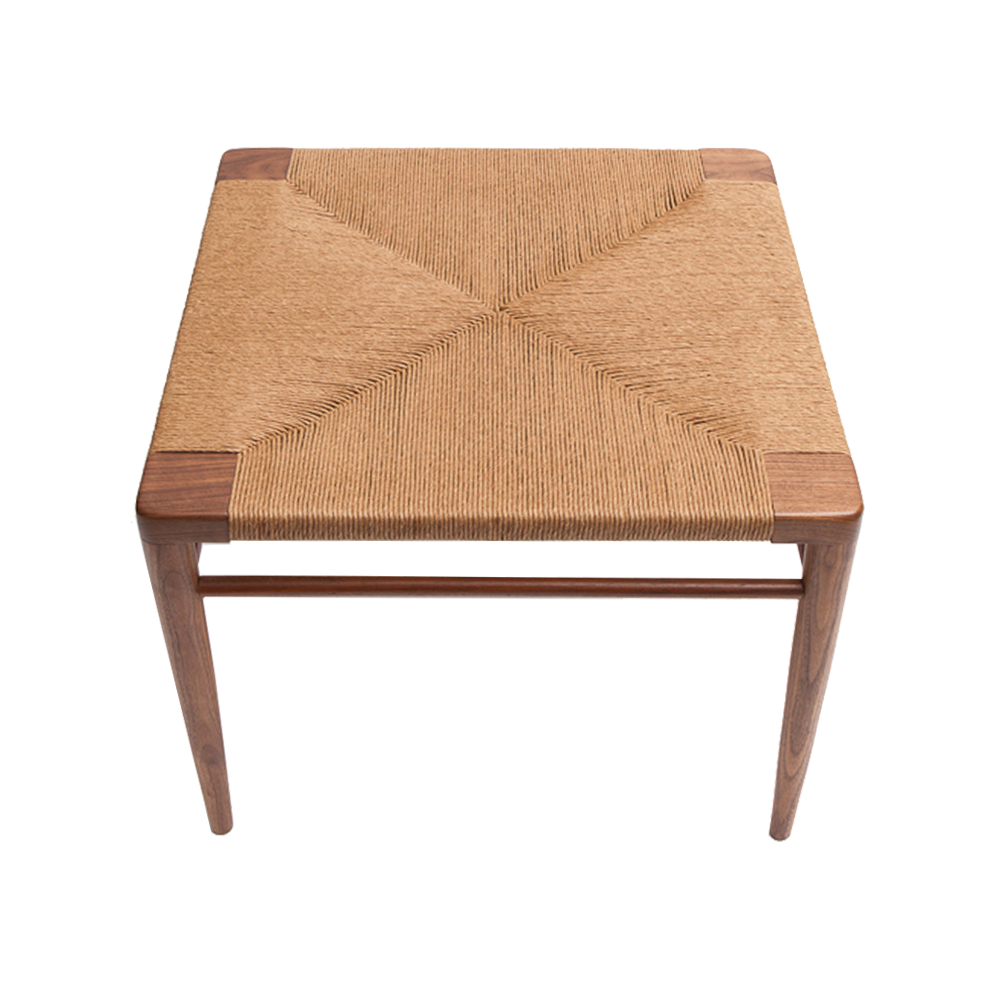 Woven Rush Ottoman